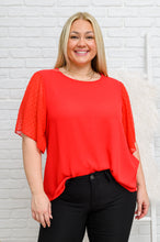 Load image into Gallery viewer, Best Of My Love Short Sleeve Blouse In Red
