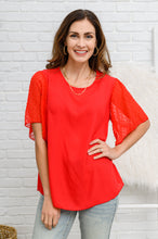 Load image into Gallery viewer, Best Of My Love Short Sleeve Blouse In Red
