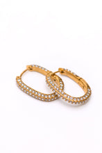 Load image into Gallery viewer, Waterproof, No Tarnish, Blinged Out Huggie Earrings
