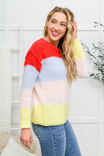 Load image into Gallery viewer, Bright Striped Knit Sweater
