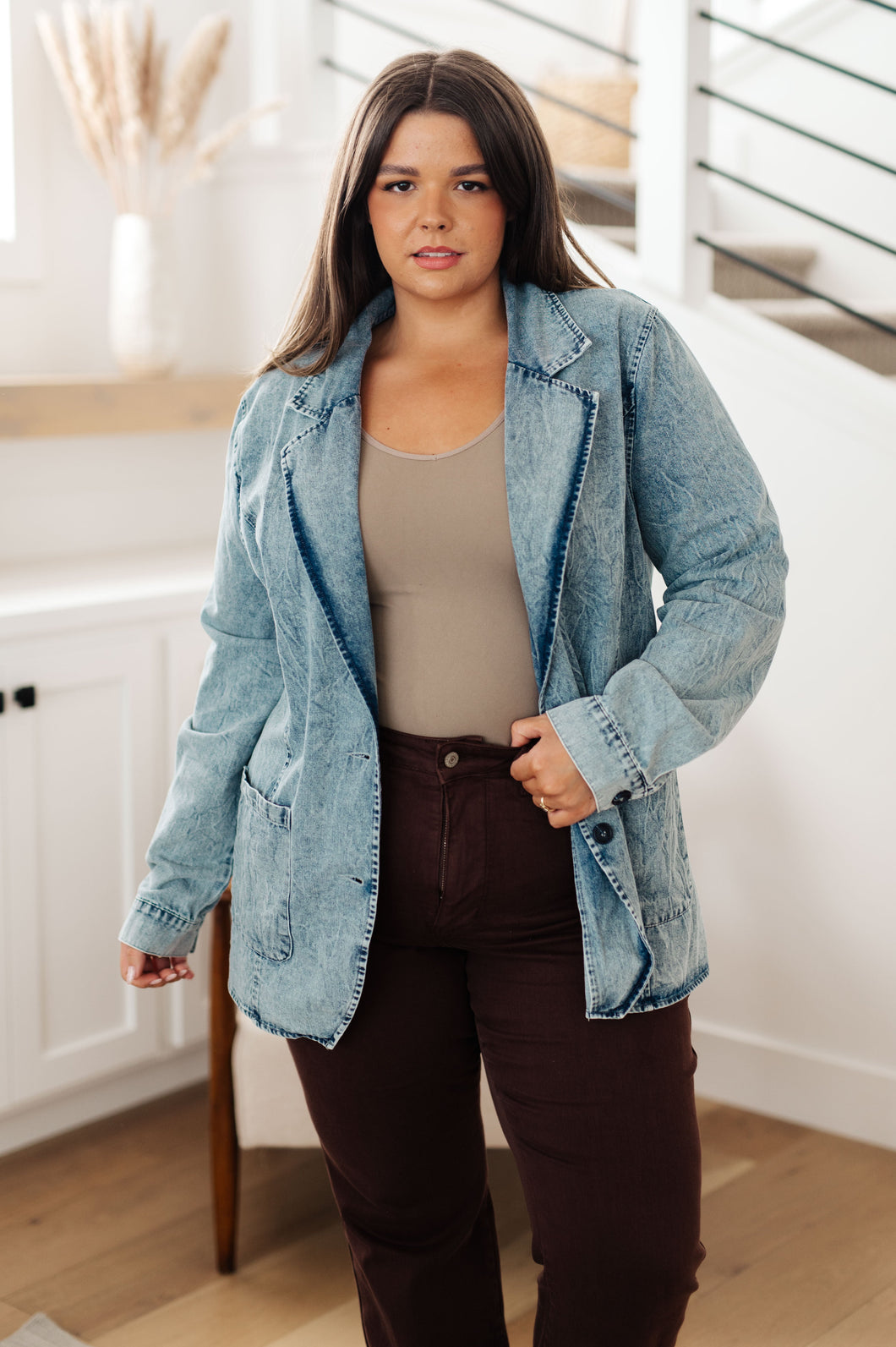 BIBI- Business Brunch Denim Blazer (Reg & Curvy)