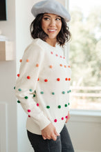 Load image into Gallery viewer, SP24- Jodiful- Candy Buttons Pom Detail Sweater
