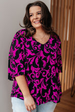 Load image into Gallery viewer, SP24- Casually Cute V-Neck Top in Magenta

