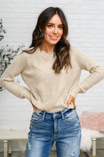 Load image into Gallery viewer, Chai Latte V-Neck Sweater in Oatmeal
