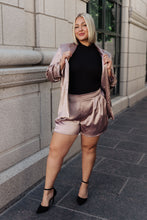 Load image into Gallery viewer, SP24- EE:SOME- Champagne and Roses Satin Blazer (Reg &amp; Curvy)
