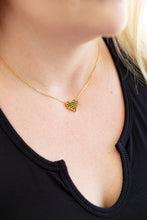 Load image into Gallery viewer, Waterproof, No Tarnish, Checkered Heart Necklace
