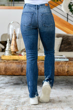 Load image into Gallery viewer, JB Christine High Contrast Slim Bootcut Destroyed Jeans
