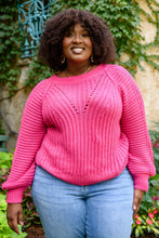 Load image into Gallery viewer, Claim The Stage Knit Sweater In Hot Pink
