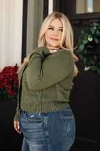 Load image into Gallery viewer, BFD-Climbing Vine Cable Knit Cardigan in Green (Reg &amp; Curvy)
