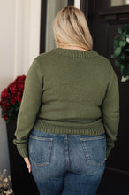 Load image into Gallery viewer, BFD-Climbing Vine Cable Knit Cardigan in Green (Reg &amp; Curvy)
