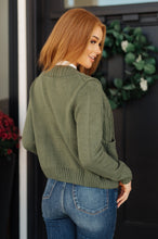 Load image into Gallery viewer, BFD-Climbing Vine Cable Knit Cardigan in Green (Reg &amp; Curvy)
