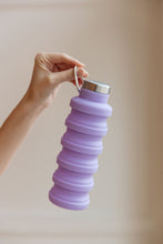 Load image into Gallery viewer, AVE SHOPS- Collapsing Silicon Water Bottle in Purple
