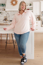 Load image into Gallery viewer, Cozy Moment 1/2 Zip Pullover in Blush (Reg &amp; Curvy)
