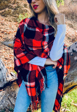 Load image into Gallery viewer, Keeping Cozy Plaid Wrap
