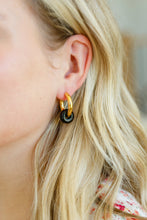 Load image into Gallery viewer, Waterproof, No tarnish, Dark Drops Beaded Huggie Earrings

