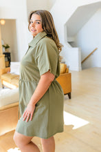 Load image into Gallery viewer, Darla Button Up Collared Dress in Olive
