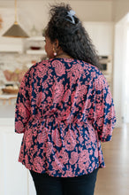 Load image into Gallery viewer, SP24- DEAR SCARLETT- Dearest Dreamer Peplum Top in Pink Paisley
