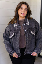 Load image into Gallery viewer, Denim And Pearls Denim Jacket (Reg &amp; Curvy)
