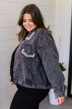 Load image into Gallery viewer, Denim And Pearls Denim Jacket (Reg &amp; Curvy)
