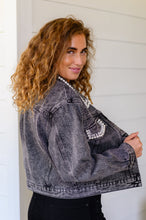 Load image into Gallery viewer, Denim And Pearls Denim Jacket (Reg &amp; Curvy)
