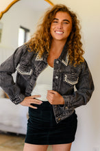 Load image into Gallery viewer, Denim And Pearls Denim Jacket (Reg &amp; Curvy)
