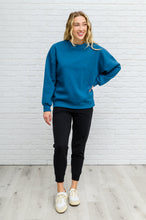 Load image into Gallery viewer, Drop Shoulder Sweatshirt In Teal
