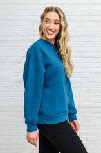 Load image into Gallery viewer, Drop Shoulder Sweatshirt In Teal
