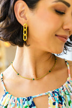 Load image into Gallery viewer, AVE SHOPS- WATERPROOF, NO TARNISH- Drops of Turquoise Gold Necklace
