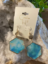 Load image into Gallery viewer, Blue Hue Watercolor Earrings
