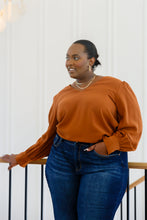 Load image into Gallery viewer, BFD-Enjoy This Moment V Neck Blouse In Toffee
