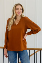 Load image into Gallery viewer, BFD-Enjoy This Moment V Neck Blouse In Toffee
