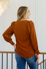 Load image into Gallery viewer, BFD-Enjoy This Moment V Neck Blouse In Toffee
