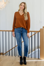 Load image into Gallery viewer, BFD-Enjoy This Moment V Neck Blouse In Toffee
