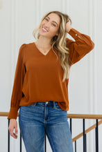 Load image into Gallery viewer, BFD-Enjoy This Moment V Neck Blouse In Toffee
