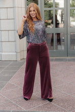 Load image into Gallery viewer, SP24- High Society Velvet Wide Leg Trousers (Reg &amp; Curvy)
