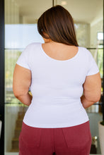 Load image into Gallery viewer, YALETE- Everyday Scoop Neck Short Sleeve Top in White (Reg &amp; Curvy)
