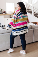 Load image into Gallery viewer, SP24- BIBI-Felt Cute Striped Cardigan (Reg &amp; Curvy)
