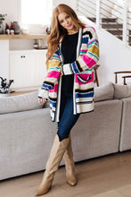 Load image into Gallery viewer, SP24- BIBI-Felt Cute Striped Cardigan (Reg &amp; Curvy)
