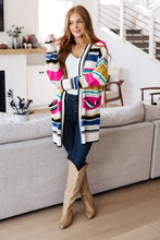 Load image into Gallery viewer, SP24- BIBI-Felt Cute Striped Cardigan (Reg &amp; Curvy)
