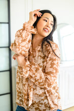 Load image into Gallery viewer, SP24- Floral Ties Top in Taupe
