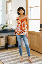 Load image into Gallery viewer, Francesca Embroidered Top in Rust
