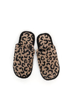 Load image into Gallery viewer, SP24- Fuzziest Feet Animal Print Slippers In Mocha
