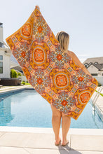 Load image into Gallery viewer, THE GOOD GYPSY- Luxury Beach Towel in Boho Medallions
