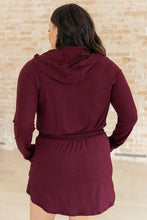 Load image into Gallery viewer, RAE MODE- Getting Out Long Sleeve Hoodie Romper in Maroon
