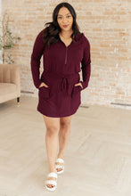 Load image into Gallery viewer, RAE MODE- Getting Out Long Sleeve Hoodie Romper in Maroon
