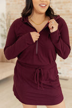 Load image into Gallery viewer, RAE MODE- Getting Out Long Sleeve Hoodie Romper in Maroon
