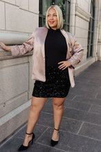 Load image into Gallery viewer, SP24- EE:SOME- Champagne and Roses Satin Blazer (Reg &amp; Curvy)
