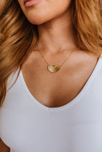 Load image into Gallery viewer, Waterproof, No Tarnish, Golden Fan Pendant Necklace
