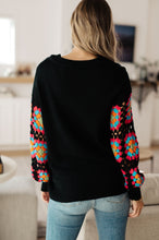Load image into Gallery viewer, Granny Knows Best Crochet Accent Sweater (Reg &amp; Curvy)
