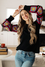 Load image into Gallery viewer, Granny Knows Best Crochet Accent Sweater (Reg &amp; Curvy)
